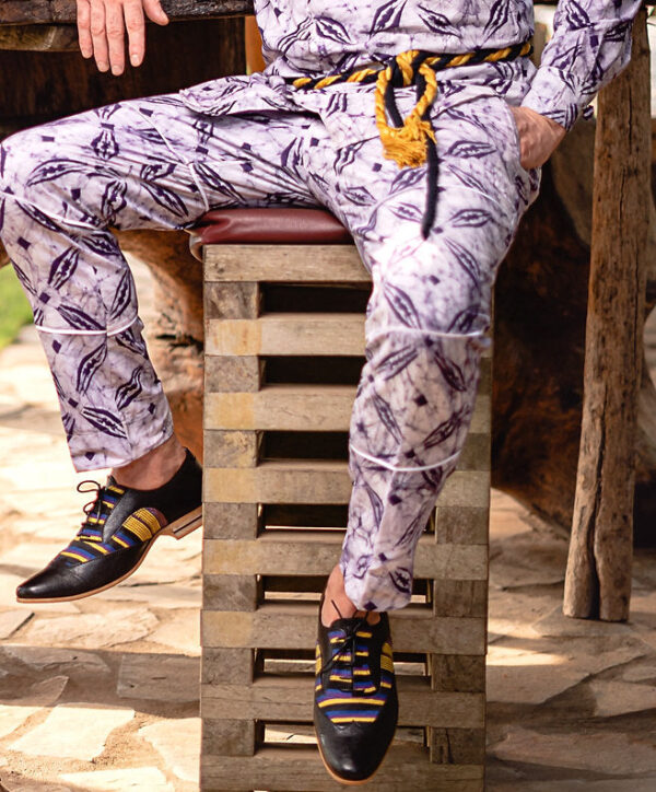 CHAKA-BO, Batik trousers with piping - Image 6