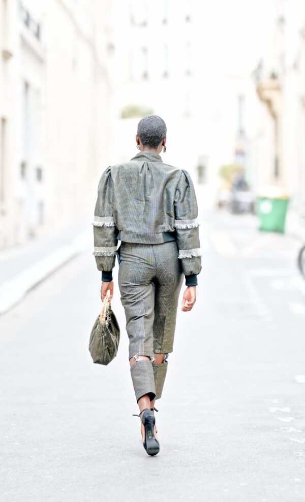 SPERANZA, Greyish Unisex Bomber Jacket - Image 3