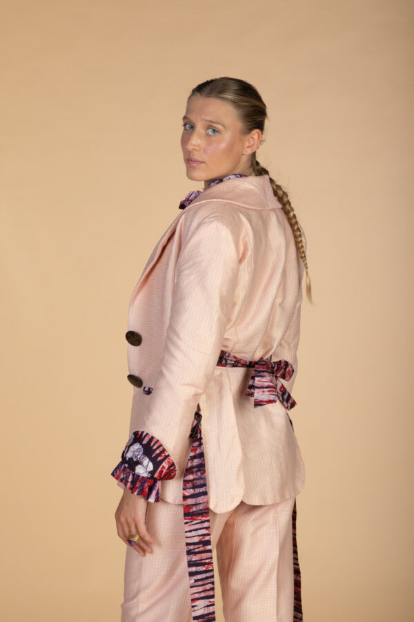 JESS, Pink side belted blazer - Image 4