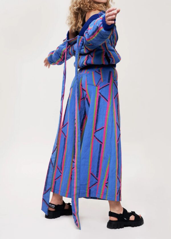 KEYS, Sky blu Wide-legs trousers with denim cut - Image 3