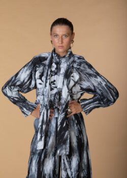 SONA, Grey long sleeves cotton blouse