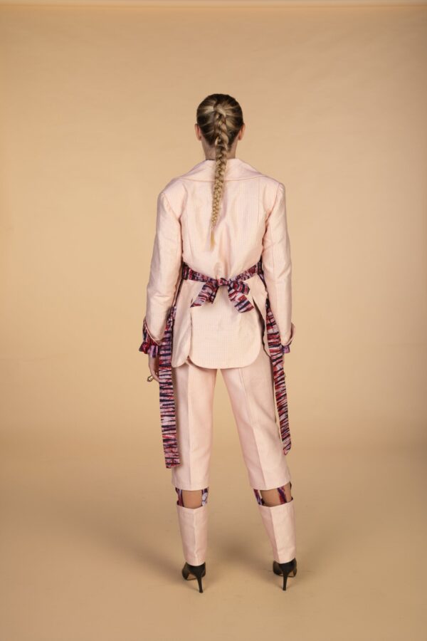 JESS, Pink side belted blazer - Image 3