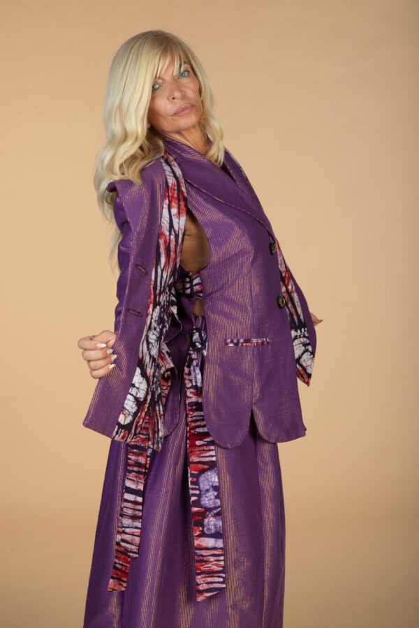 JESS GT, Purple side belted vest - Image 4
