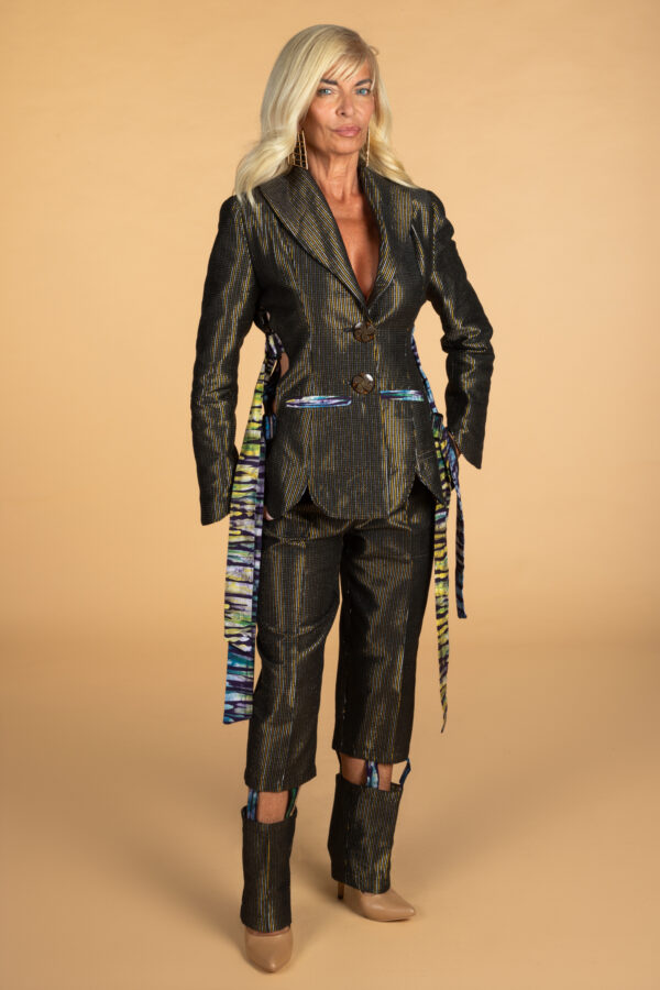 JESS, Greyish side belted blazer - Image 6