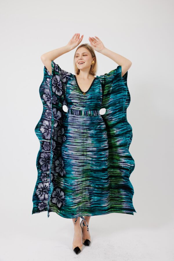 MAUD, Green kaftan, 3 styles in 1 dress - Image 5
