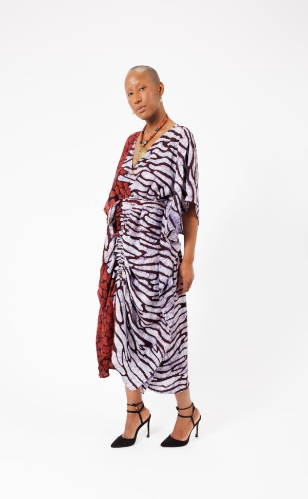 MAEVA Leopard, Bi-Colour kaftan, 3 styles in 1 dress - Image 7
