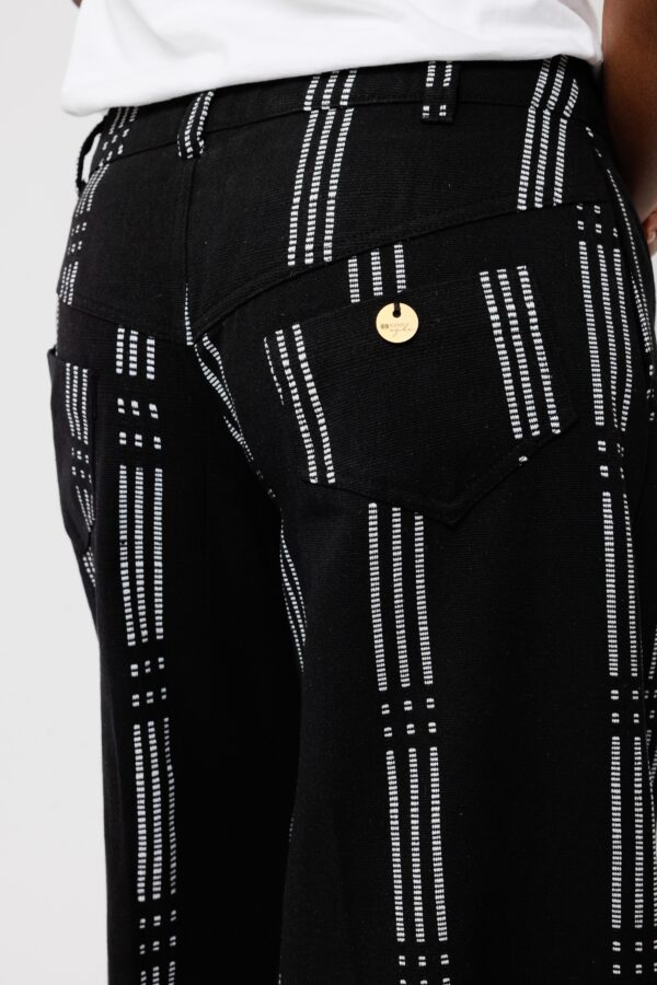 KEYS, Black Wide-legs trousers with denim cut - Image 2